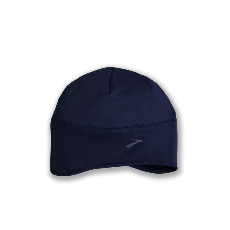 Brooks Notch Thermal Beanie Running Hat - Women's - Navy (23106-GJQD)